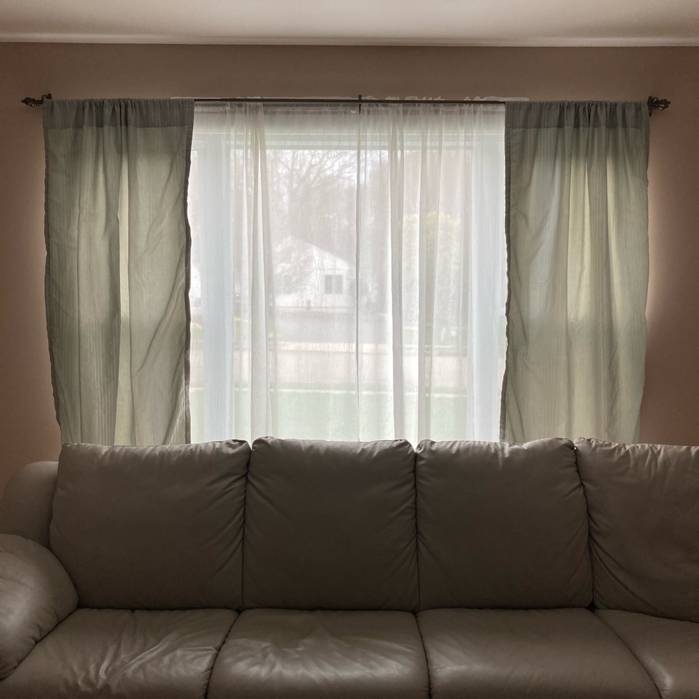 curtain panels blue, 84” set of 2